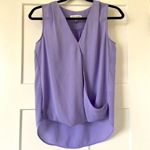 Banana Republic Lavendar Sleeveless Wrap Blouse